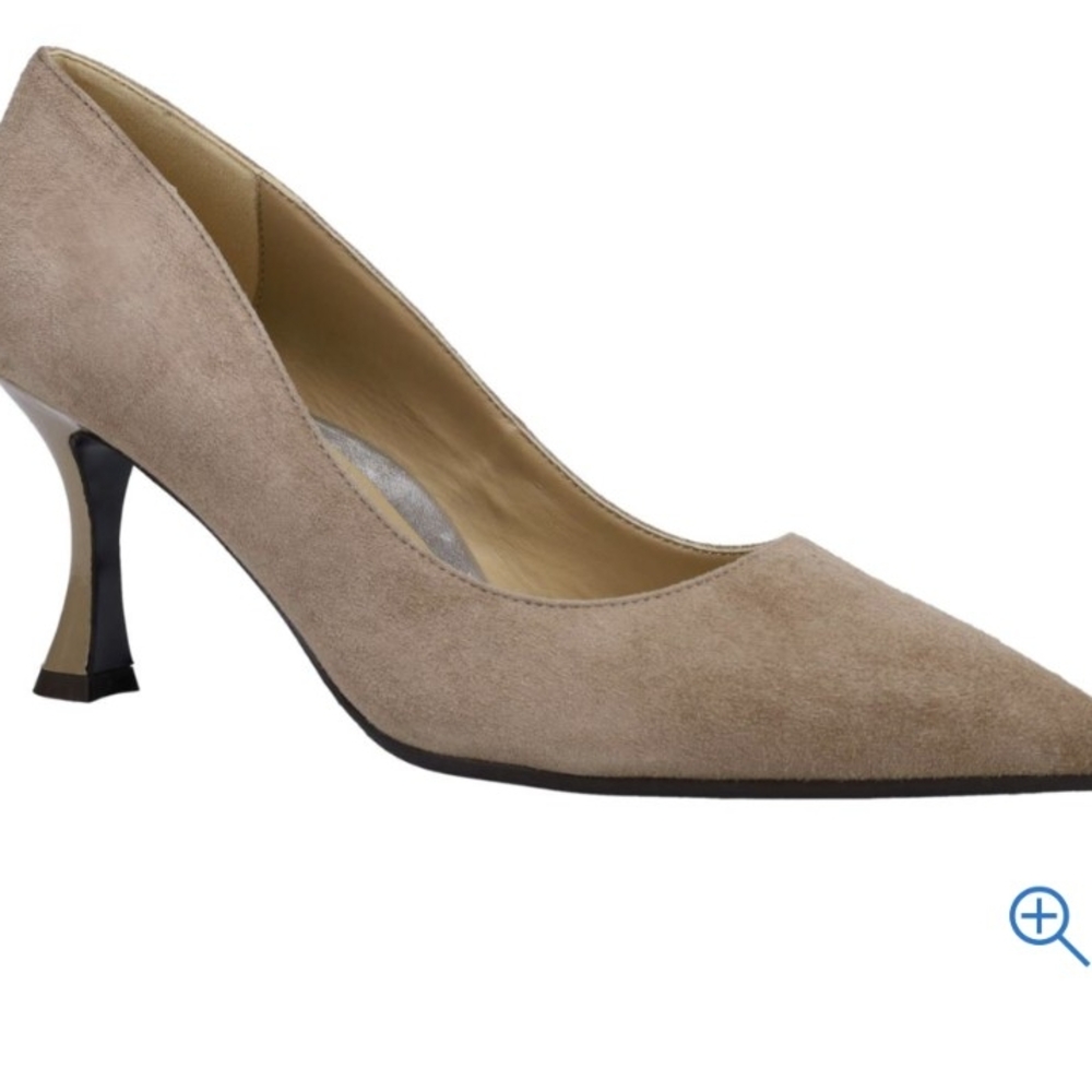 Cashmere Suede Tan/Beige Light Brown  Pumps Heels W/Shoe Bag Made In Italy